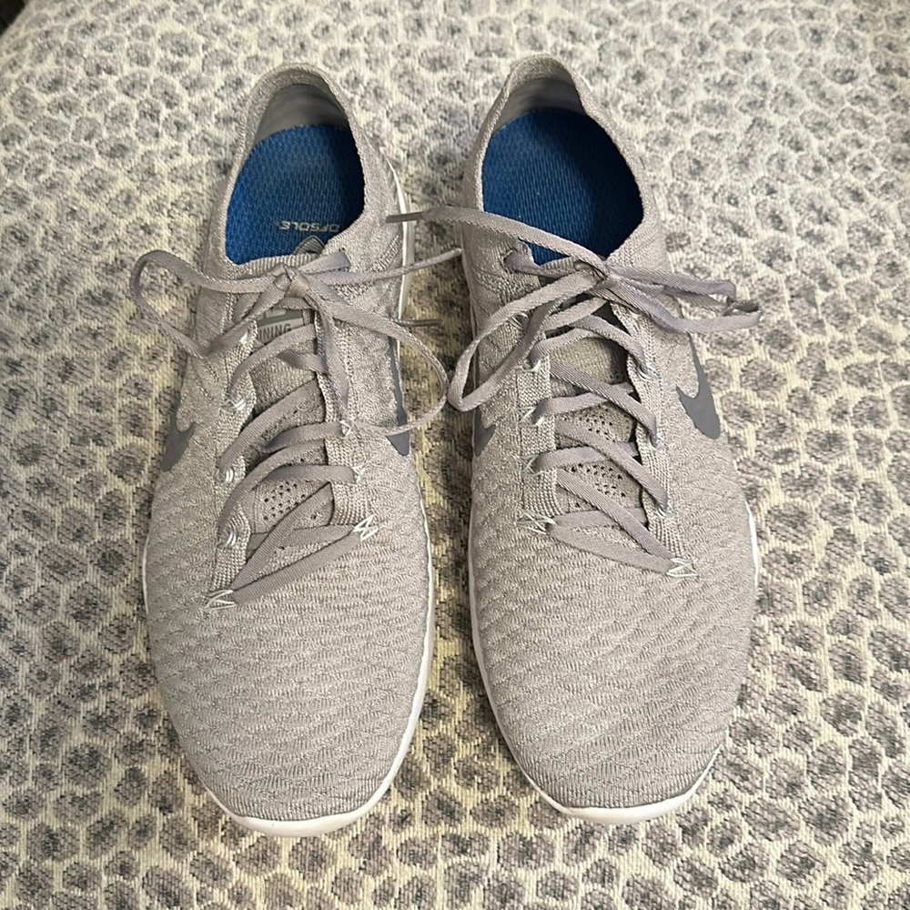 Nike Free Flyknit Training Shoes Grey EUC Size 8.5
